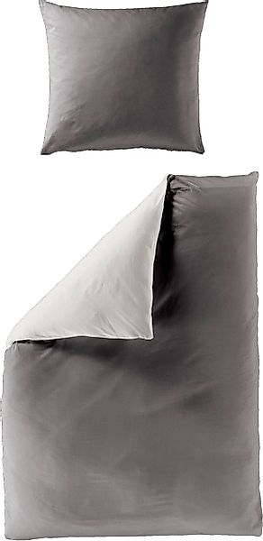 BIERBAUM Wendebettwäsche "Modern Uni in Gr. 135x200 oder 155x220 cm" 3 Stk. günstig online kaufen