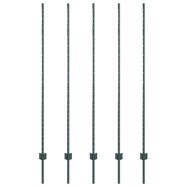 vidaXL Zaunpfosten 5 Stk Grün 150 cm Stahl 42006270 günstig online kaufen