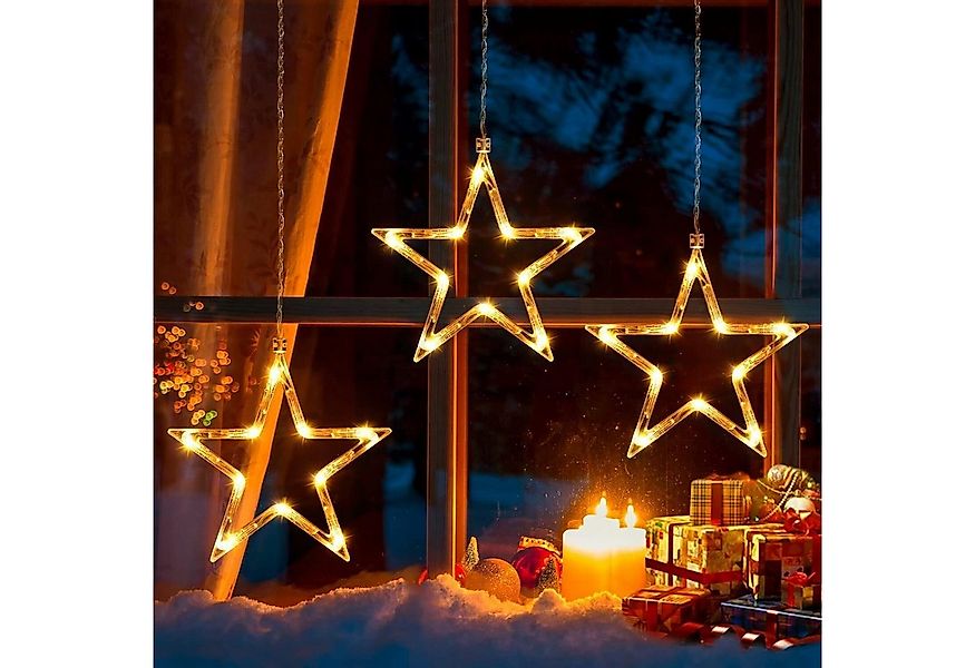 Elegear LED-Lichterkette Weihnachtsdeko Fenster Stern, beleuchtete Weihnach günstig online kaufen