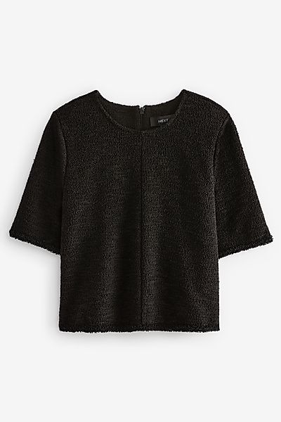 Next Kurzarmshirt Kurzärmeliges Bouclé-Oberteil (1-tlg) günstig online kaufen