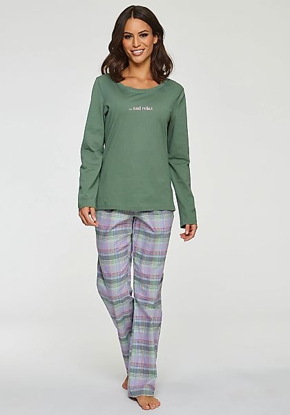Vivance Dreams Pyjama 2-teilig, 2 tlg. aus kuschelig weichem Flanell günstig online kaufen