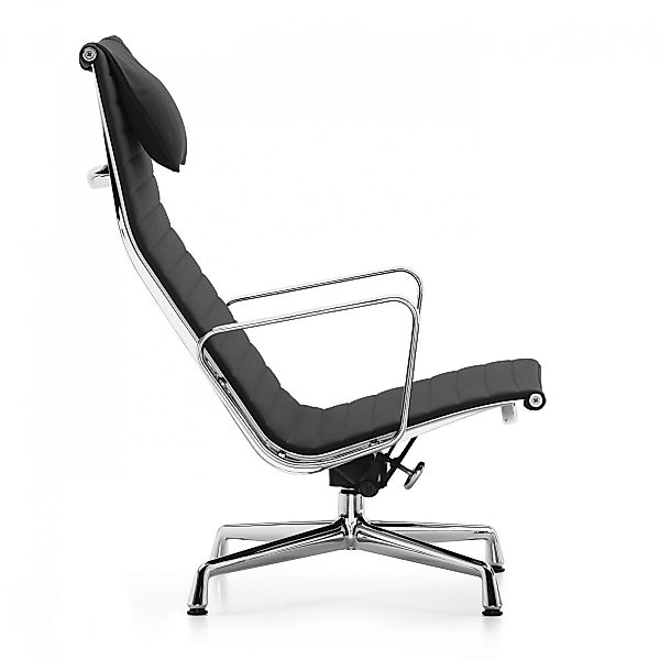 Vitra - EA 124 Aluminium Chair Drehsessel Stoff - schwarz/Stoff Hopsak 66/B günstig online kaufen
