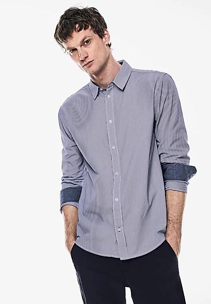 STREET ONE MEN Langarmhemd, aus reiner Baumwolle günstig online kaufen