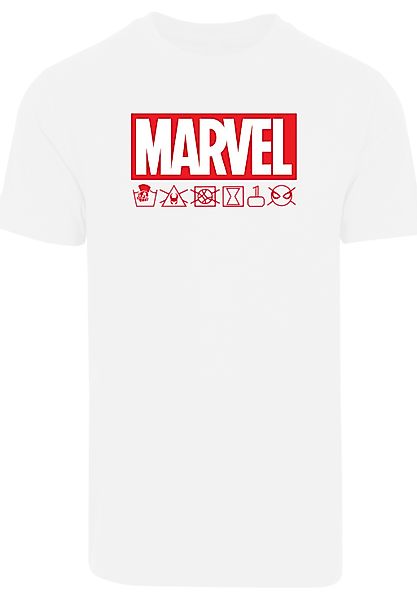 F4NT4STIC T-Shirt "Marvel Logo Waschsymbole", Print günstig online kaufen