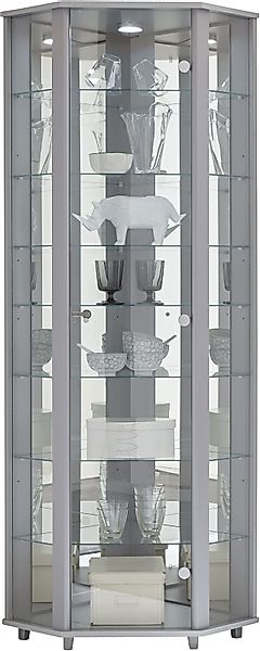 fif möbel Eckvitrine »TRIO Höhe ca. 172 cm, ink. Beleuchtung« Eckvitrine/Gl günstig online kaufen