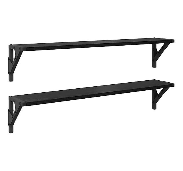 vidaXL Regal Wandregale 2 pcs Schwarz Eichen-Optik 80 x 15 x 15,5 cm, 2-tlg günstig online kaufen