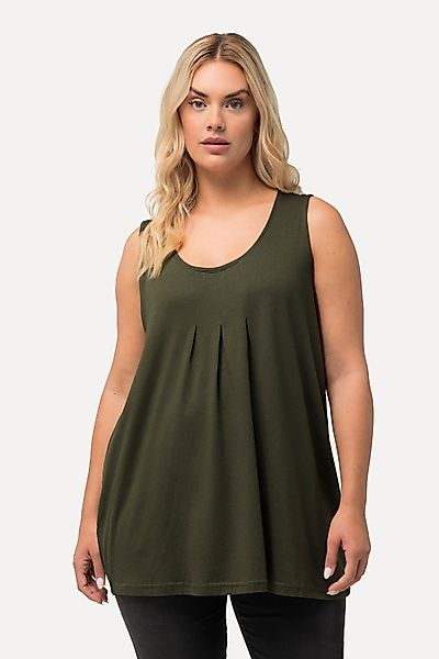 Ulla Popken T-Shirt Top Zierfalten A-Linie günstig online kaufen