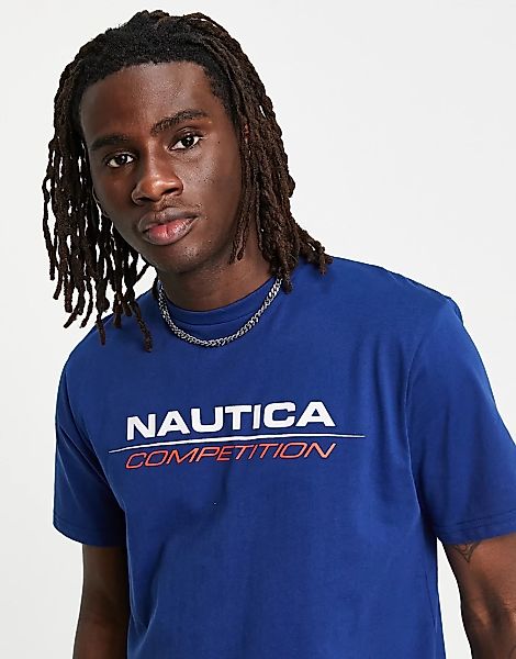 Nautica Competition – Vang – T-Shirt mit Logo in Marineblau günstig online kaufen