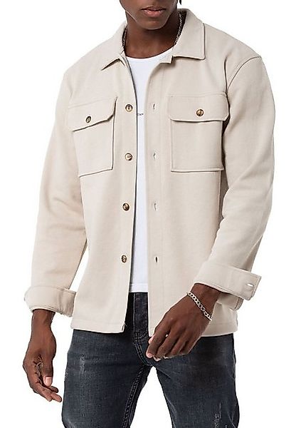 RedBridge Hemdjacke Red Bridge Herren Hemd Sweatjacke Wide Cut Stone L atmu günstig online kaufen