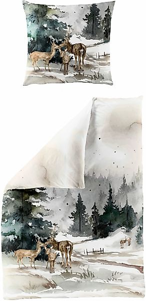 BIERBAUM Bettwäsche "5304" 2 Stk. tlg. Mako-Satin, 100 % Baumwolle, pflegel günstig online kaufen