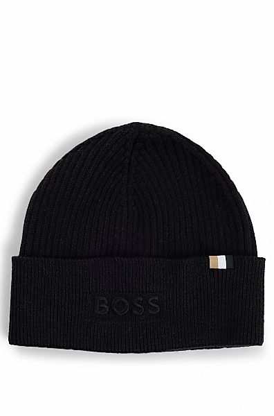 BOSS Strickmütze "Magico R Hat" mit tonaler Logostickerei, unisex günstig online kaufen