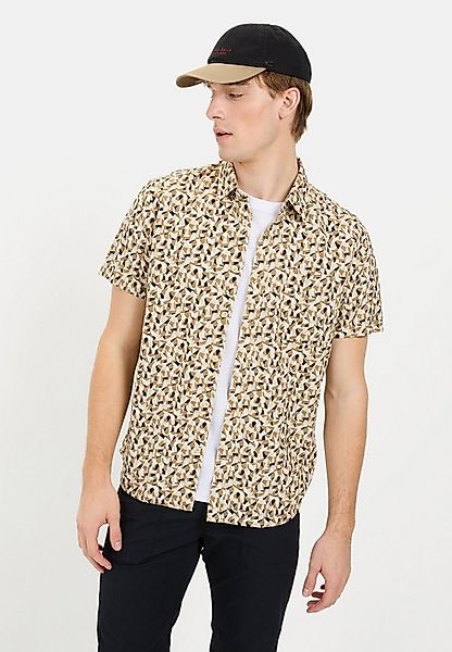 camel active Kurzarmhemd mit Strukturmuster Kurzarm Kentkragen Kentkragen günstig online kaufen