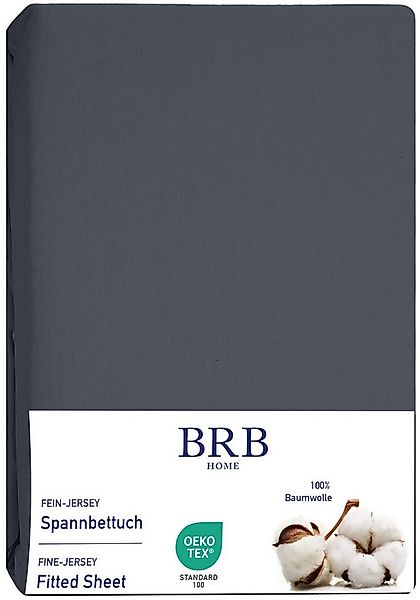 BRB HOME Spannbettlaken Spannbettuch Jersey Baumwolle Bettlaken Betttuch Mo günstig online kaufen