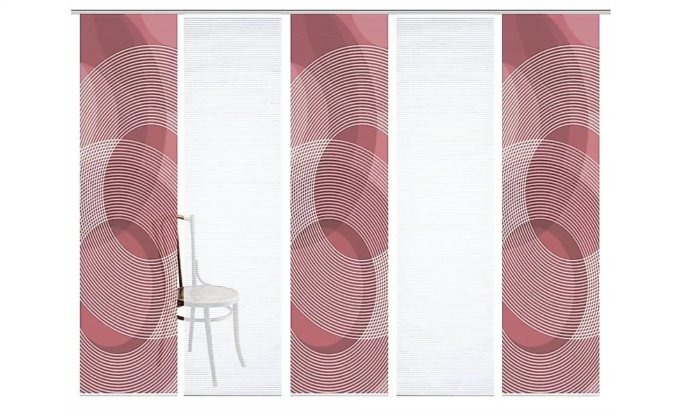 HOME in green Schiebevorhang   ¦ rot ¦ Synthetik ¦ Maße (cm): B: 60 H: 245 günstig online kaufen