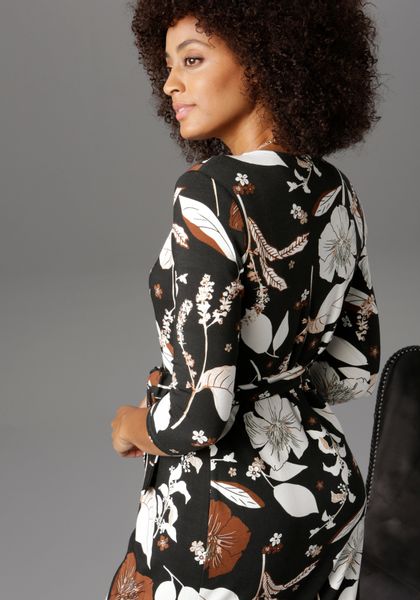 Aniston SELECTED Jerseykleid in femininer Wickel-Optik günstig online kaufen