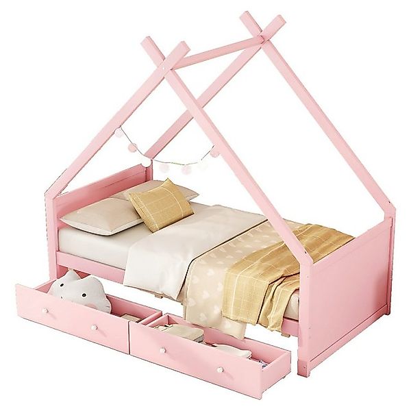 TavilaEcon Kinderbett 90*200cm, minimalistisches Hausbett mit zwei Ablagefä günstig online kaufen