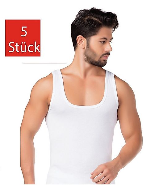 DDOnlineShop Unterhemd 5er Sparset Tank-Top für Herren, 100% Baumwolle (Spa günstig online kaufen