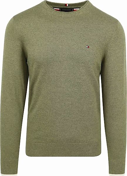 Tommy Hilfiger Pullover Grün Mouliné - Größe M günstig online kaufen