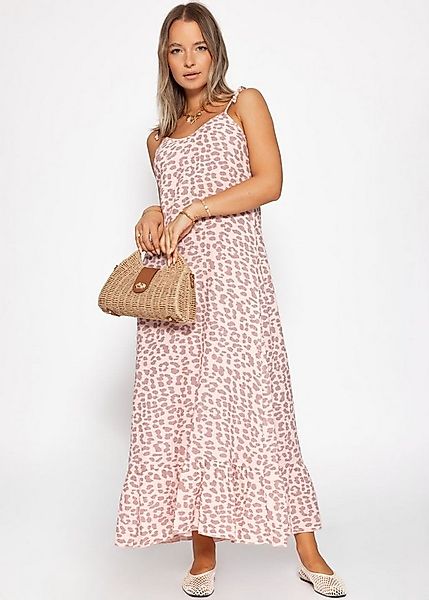 SASSYCLASSY Minikleid Musselin Maxikleid mit Leo-Print für Damen Sommerlich günstig online kaufen