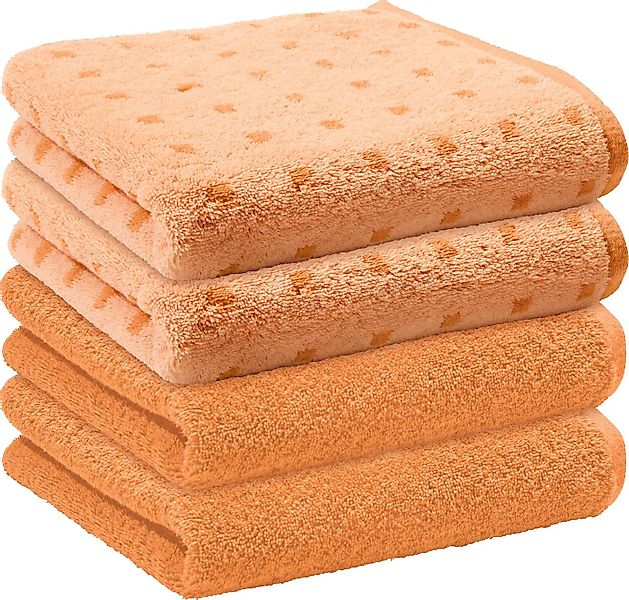 Erwin Müller Handtuch Handtuch "Sigmaringen" 4er-Pack, Frottier, Walk-Frott günstig online kaufen