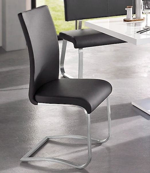 MCA furniture Freischwinger »Arco«, (Set), 2 St., Leder, Stuhl mit Echtlede günstig online kaufen