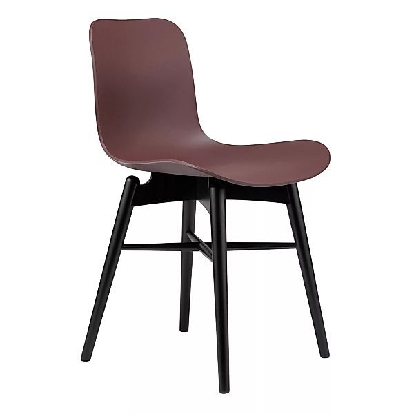 NORR 11 - Langue Original Stuhl Gestell schwarze Buche - burgund/Sitzschale günstig online kaufen