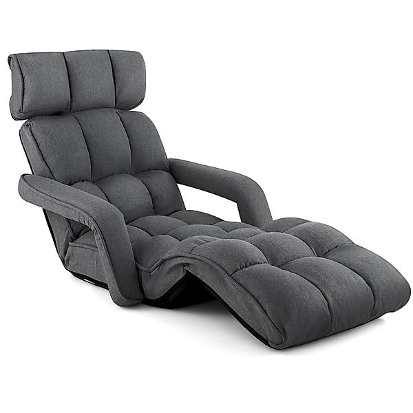 COSTWAY Relaxliege, 6-Fach einstellbar,mit Armlehne,gepolstert,klappbar günstig online kaufen