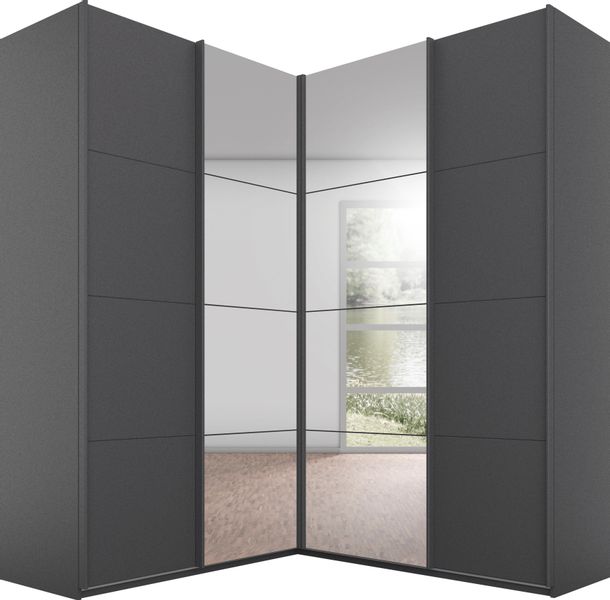 rauch Schwebetürenschrank "Quadra" Eckschrank inkl. Türendämpfer, mit Spieg günstig online kaufen