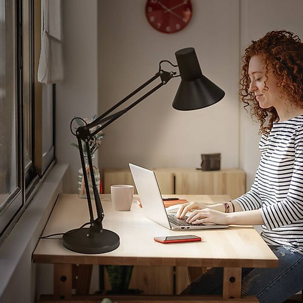 OSRAM LED-Tischlampe Office Line Desk Retro, schwarz 3.000 K günstig online kaufen