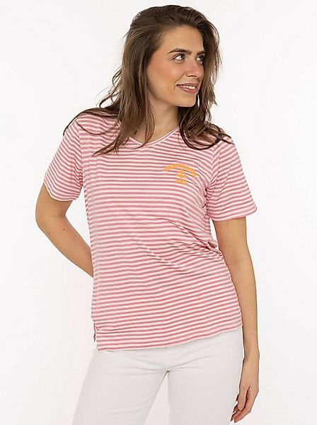 Zwillingsherz T-Shirt "Heimatgefühl" V-Neck, gestreift, kleines Motiv gesti günstig online kaufen