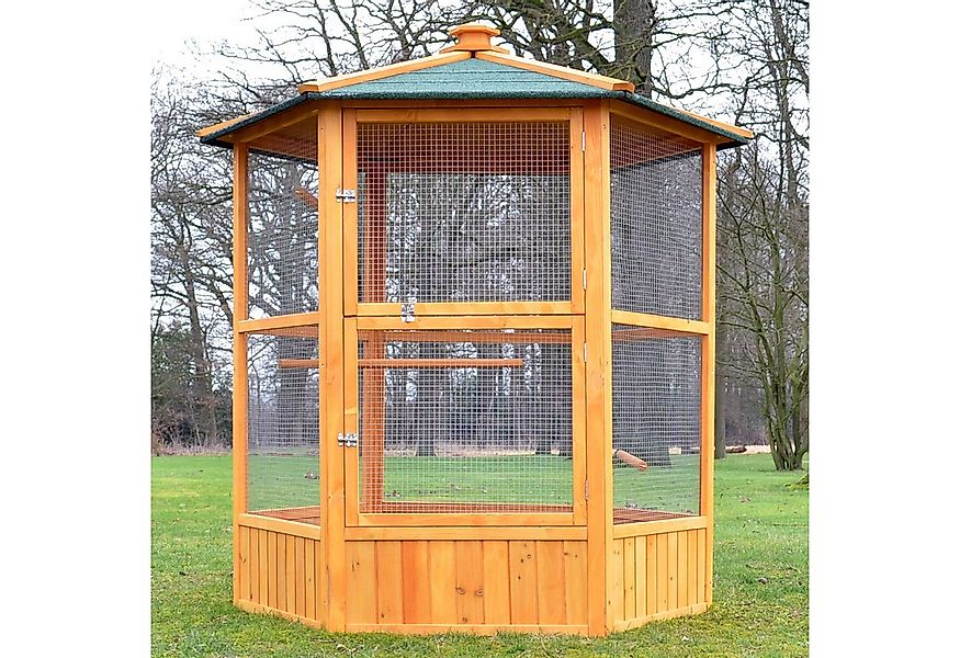 Zooprinz Vogelhaus Vogelvoliere Maxi Wetterfest Winterfest, Kiefernholz, Bi günstig online kaufen