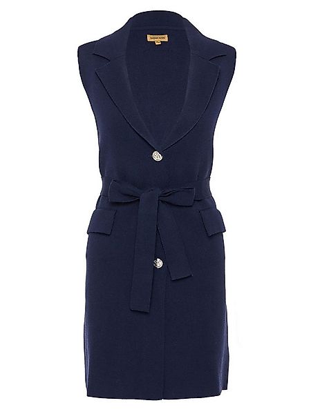 Sarah Kern Bouclèjacke Longstrickjacke figurbetont mit Bindegürtel günstig online kaufen