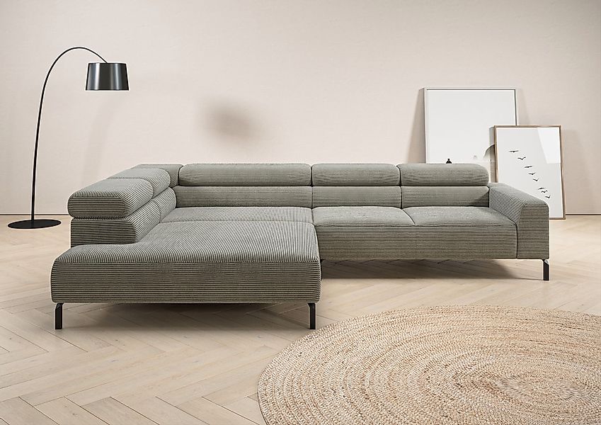 PLACES OF STYLE Ecksofa "Antonelli, L-Form, inkl. Kopfteilverstellung, Brei günstig online kaufen