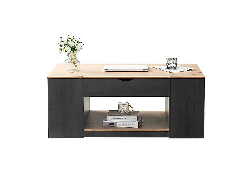 KLAM HOME Couchtisch Sofatisch Beistelltische 120 *50*56cm mit Verstecktem günstig online kaufen