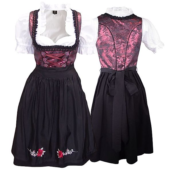 German Wear Dirndl OD3 Schwarz/ Weinrot günstig online kaufen