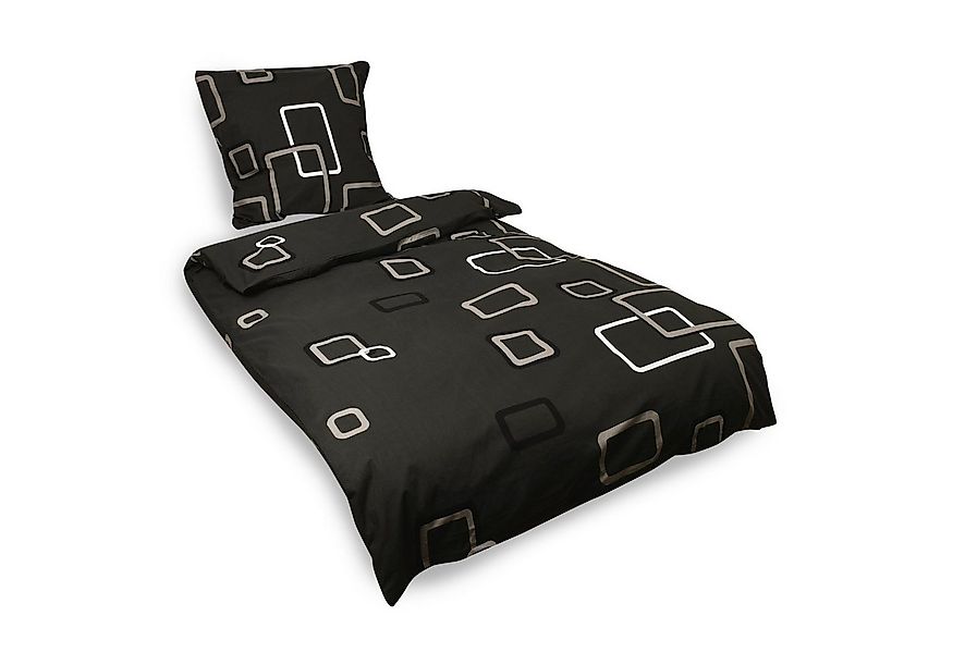 Beautissu Bettwäsche, 2 teilig, Beautissu Noa Bettwäsche Anthrazit Renforcé günstig online kaufen