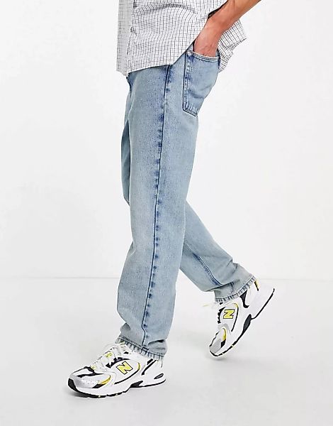 ASOS DESIGN – Jeans aus Bio-Baumwollmix im 90er-Stil mit Waschung und gerad günstig online kaufen