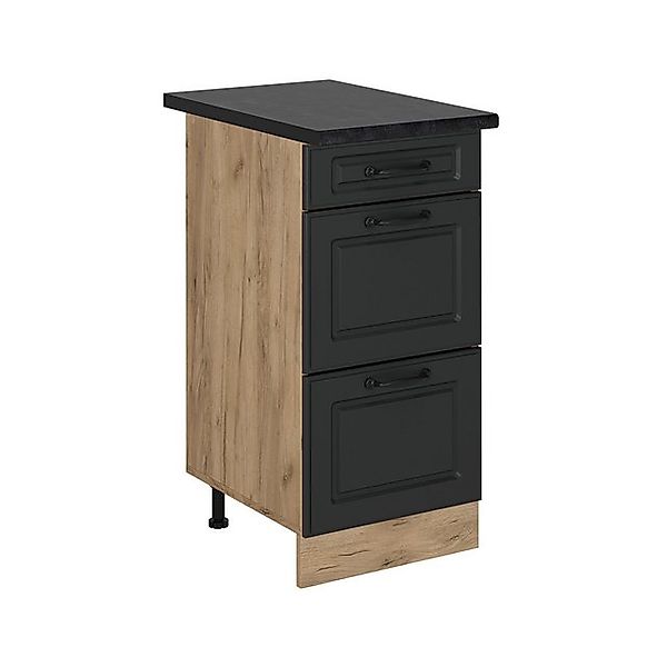 Vicco Unterschrank R-Line, Anthrazit Landhaus/Goldkraft Eiche, 40 cm mit Sc günstig online kaufen