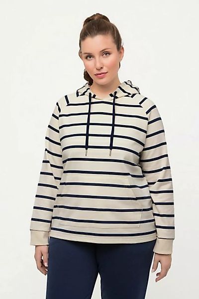 Ulla Popken Sweatshirt Loungewear-Hoodie kuschelweich Ringel Langarm günstig online kaufen