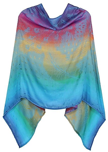 dy_mode Blusenponcho Regenbogen Farben Damen Poncho günstig online kaufen