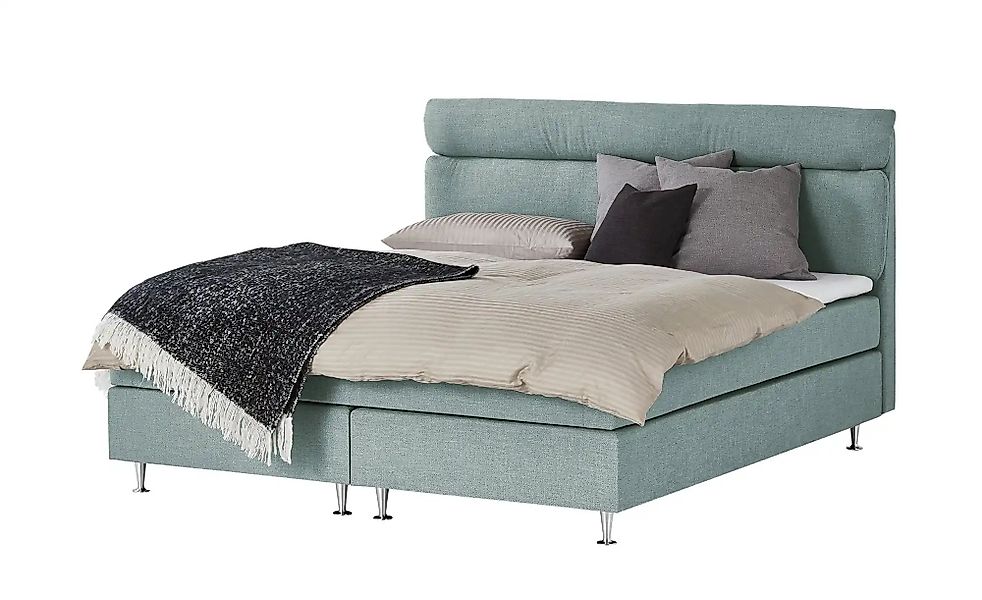 Boxspringbett  Fero  ¦ türkis/petrol ¦ Maße (cm): B: 151 H: 105,5 Betten > günstig online kaufen