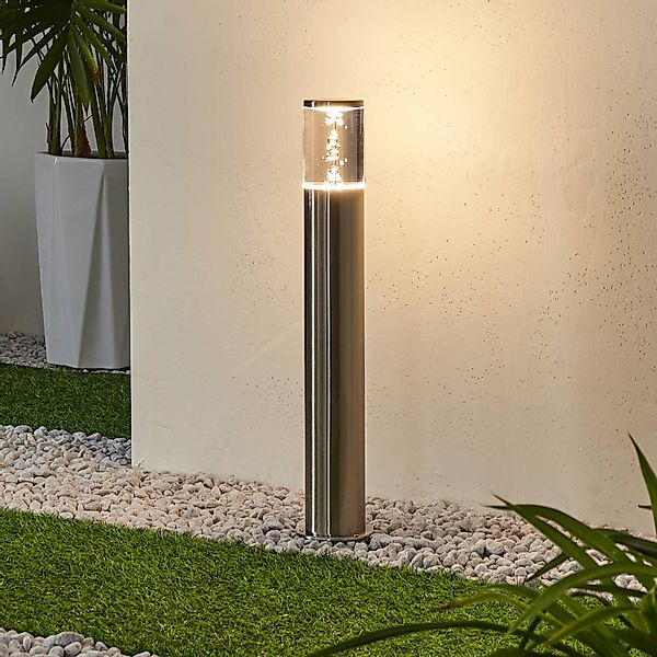LED-Sockellampe Belen, Edelstahl günstig online kaufen