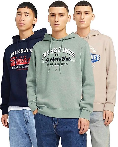 Jack & Jones Kapuzensweatshirt modische Hoodies mit Logoprint (Spar-Set, 3e günstig online kaufen