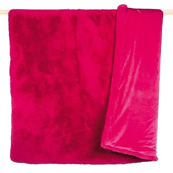 Wohndecke Pad Decke Evita Kunstpelz Pink günstig online kaufen