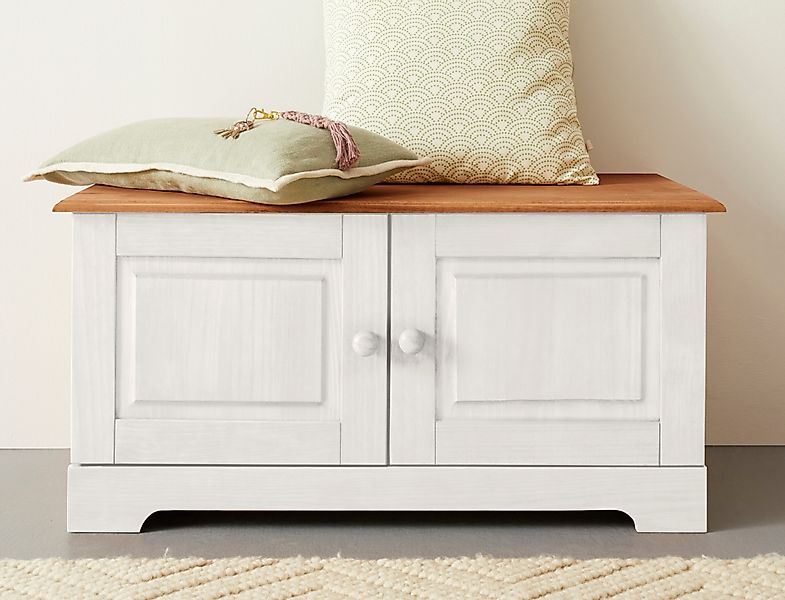 Home affaire Sitzbank "Lisa" mit Stauraum und 2 Drehtüren, Breite 90 cm günstig online kaufen