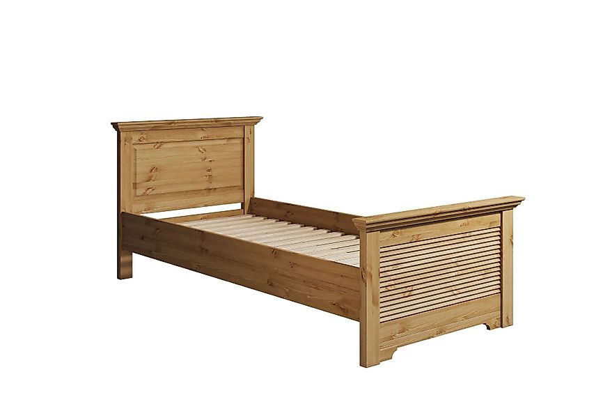 Home affaire Bett "Rauna, Landhausstil, edles Design mit Lamellen und Kasse günstig online kaufen