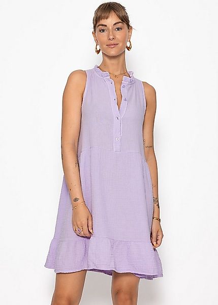 SASSYCLASSY Minikleid Ärmelloses Kleid mit Volants und floralem Print Lufti günstig online kaufen