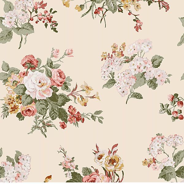 LAURA ASHLEY Vliestapete »Laura Ashley Rosemore Pale Sable Vliestapete«, ge günstig online kaufen