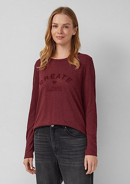 s.Oliver Langarmshirt T-Shirt Longsleeve mit appliziertem Artwork günstig online kaufen