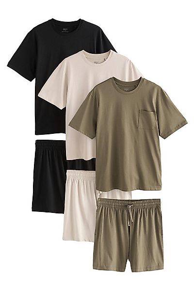 Next Pyjama 3er-Pack Jersey-Schlafanzüge mit kurzen Ärmeln (6 tlg) günstig online kaufen